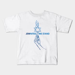 JEWnited we stand  - Shirts in solidarity with Israel Kids T-Shirt